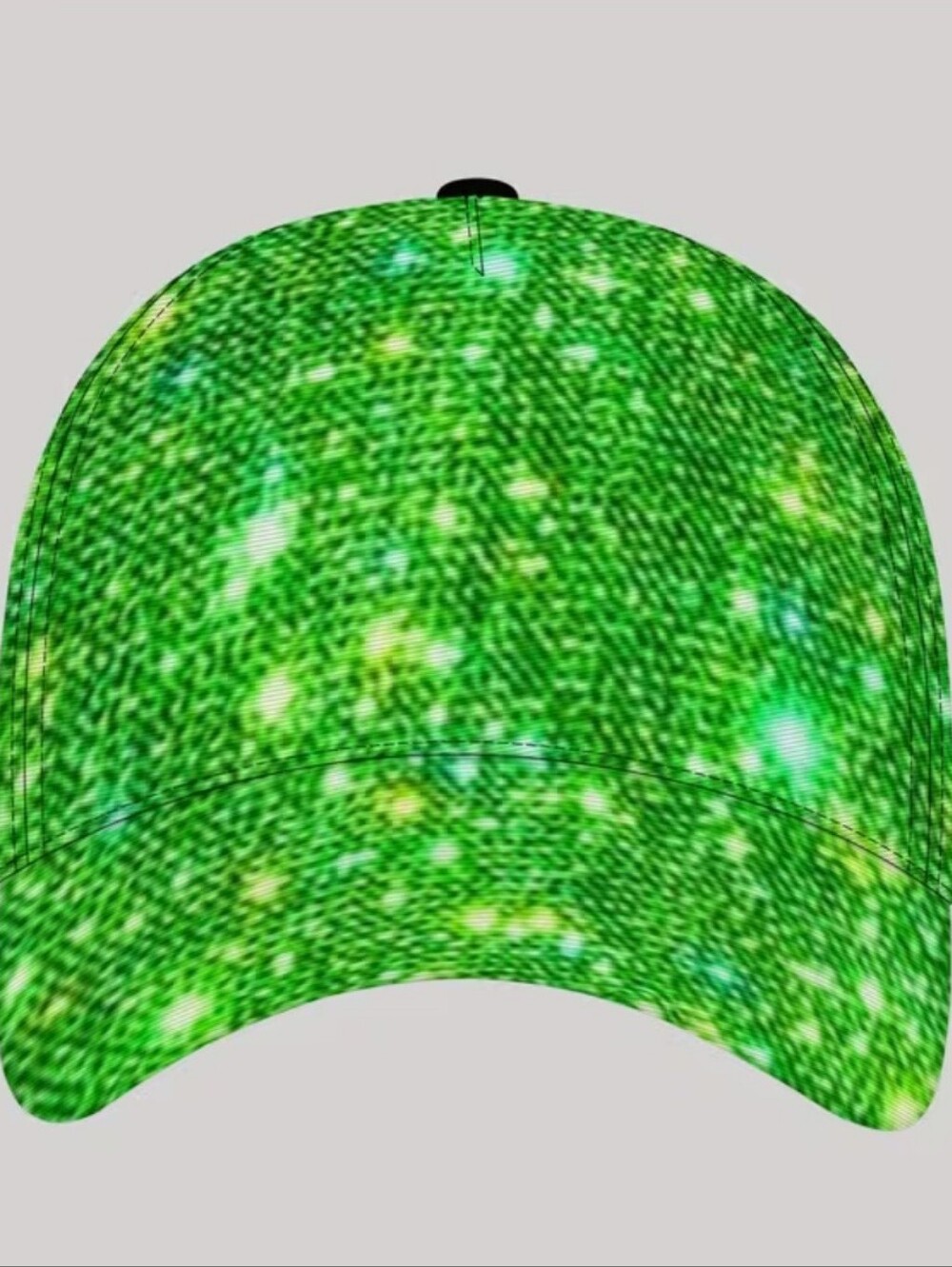 Green Rhinestone Embellished Cap
